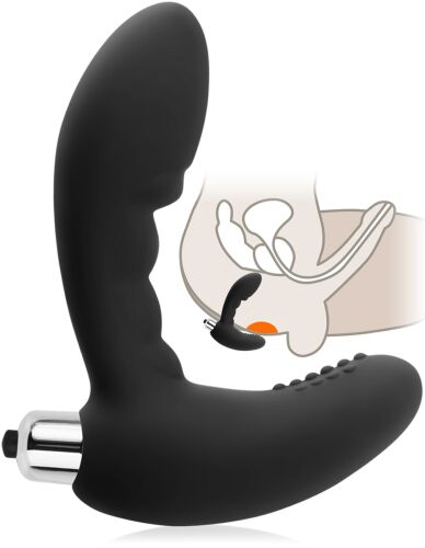 Wibrujący masażer prostaty silikonowy korek analny - 73735390