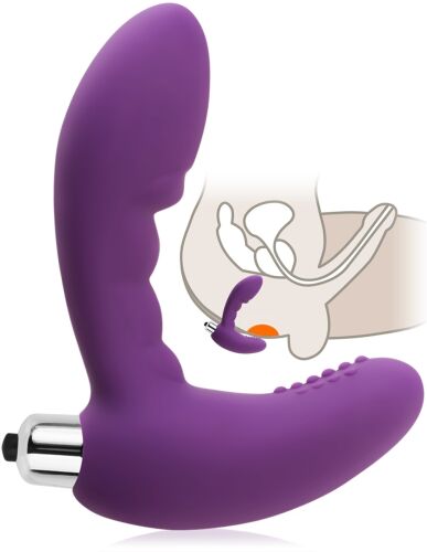 Wibrujący masażer prostaty silikonowy korek analny - 73324682
