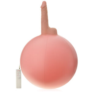 Dmuchana piłka z wibrującym dildo realistyczny wibrator sztuczny penis 16 cm - 72111302