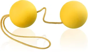 Silikonowe kulki gejszy - orgasm balls - żółte wrd 3035c