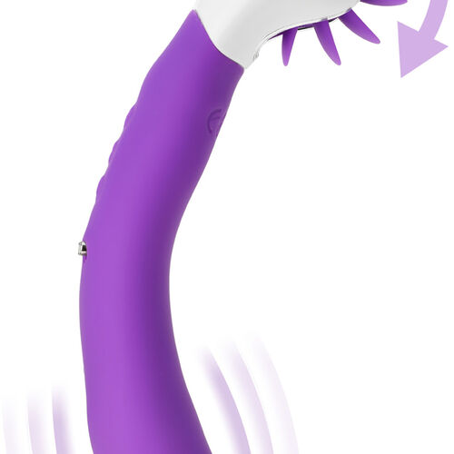 Wibrator 2w1 obrotowy języczek dla oralnej przyjemności 12 sex funkcji - 70470657