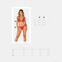 Obsessive czerwona bielizna koronkowa komplet Elianes - 76555535 - 4