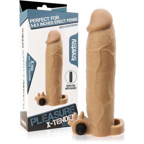 Realistyczna nakładka powiększająca i pogrubiająca penisa 79292316