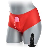 Wibrator z majtkami do stymulacji pochwy i anusa z pilotem - 87545661 - 2