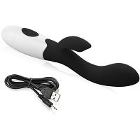 Ergonomiczny wibrator 30 programów z królikiem i ładowarką – 72843583 - 2