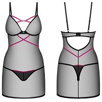 Obsessive prześwitująca koszulka nocna i stringi Novenes - 75200947 - 4