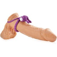 Wibrujący króliczek - silikonowy ring erekcyjny na penisa i jądra - 75474559 - 2