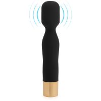 Czarny mini wand masażer 10 funkcji wodoodporny 14,5 cm - 73657780 - 7