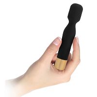 Czarny mini wand masażer 10 funkcji wodoodporny 14,5 cm - 73657780 - 8