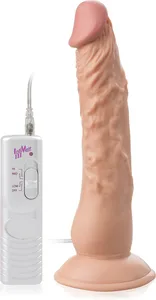 Wibrator penis realistyczne dildo na przyssawce z regulowaną wibracją - 77699919