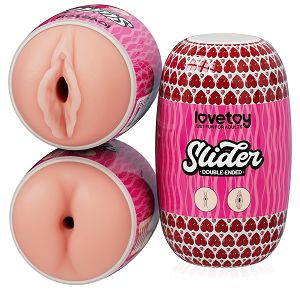 Dwustronny masturbator dla mężczyzn sztuczna pochwa - 77374708