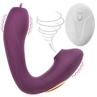 Samonośny wibrator ssący z języczkiem 10 funkcji + pilot - 73661529 - 4