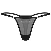Obsessive Violami przezroczyste stringi z napisem 