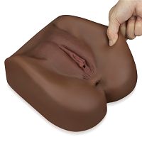 Realistyczna brązowa sztuczna pochwa i anus anatomiczny masturbator - 76915967 - 2