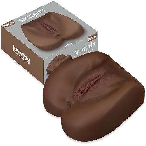 Realistyczna brązowa sztuczna pochwa i anus anatomiczny masturbator - 76915967