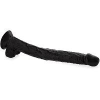 Długie elastyczne dildo 38 cm żylasty penis na przyssawce - 75477021 - 2