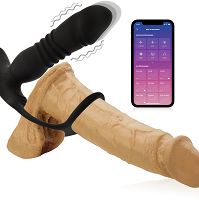 Masażer prostaty z pierścieniem 10 programów + aplikacja - 79568159 - 5