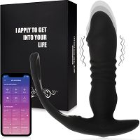 Masażer prostaty z pierścieniem 10 programów + aplikacja - 79568159 - 3