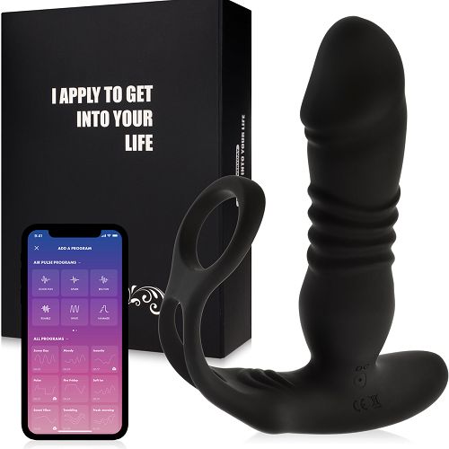 Masażer prostaty z pierścieniem 10 programów + aplikacja - 79568159