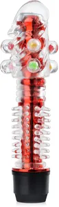 Żelowy wibrator z kolcami i wypustkami, masująca różdżka rozkoszy - 73818630