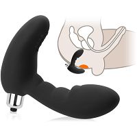 Wibrujący masażer prostaty silikonowy korek analny - 73735390 - 5