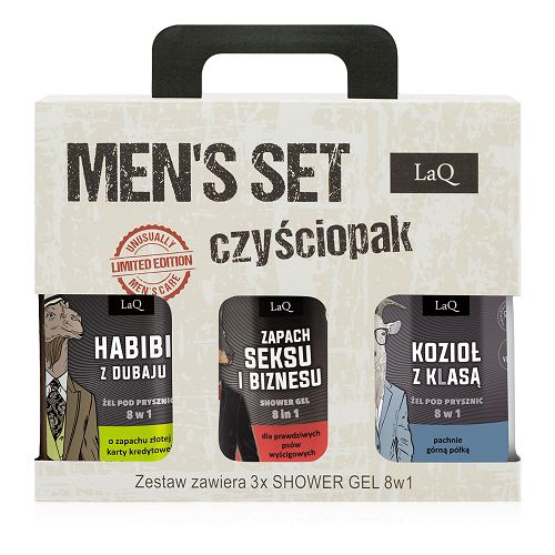 LAQ zestaw 3 żeli pod prysznic mężczyzn 3x500 ml - 79698032