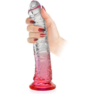 Żelowe dildo elastyczny penis z przyssawką 20 cm - 77363519