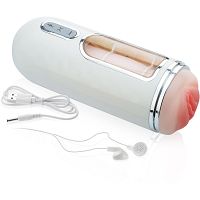 Masturbator z funkcją ssania wibrująca sztuczna pochwa cipka 72665078 - 2