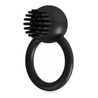 Wibrujący czarny pierścień erekcyjny 10 programów - OUTLET - 4