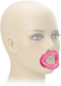 Otwarty knebel bdsm - ponętne silikonowe usta - 70556023
