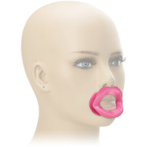 Otwarty knebel bdsm - ponętne silikonowe usta - 70556023
