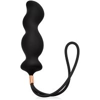 Korek analny z pętlą anal plug do pieszczot prostaty z zaciskiem na jądra i penisa - 73559087 - 4