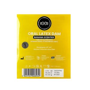 EXS lateksowy koferdam do seksu oralnego bananowy - 78565958