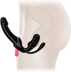 Samonośny strap-on wibrator dla lesbijek z wypustką analną - 10 funkcji - 76389291