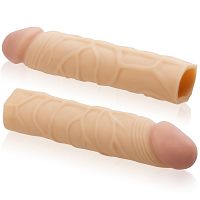 Nakładka z cyberskóry przedłużająca i pogrubiająca penisa realistyczny kształt - 74832742 - 7