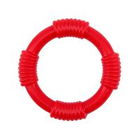 Zestaw czerwony korek analny i 3 pierścienie erekcyjne - 74632238 - 4