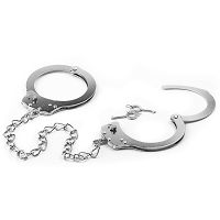 Klasyczne metalowe kajdanki na nogi gadżet bondage - 75070390 - 2
