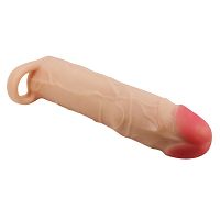 Cielista realistyczna nakładka powiększająca penisa + 7,6 cm - 73309188 - 2