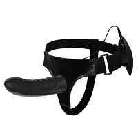 Czarny strap-on wibrujący sztuczny penis pegging + pilot - 74011327 - 7