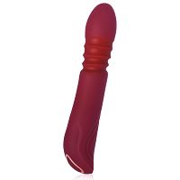 Silikonowy teleskopowy wibrator posuwisty 10 programów czerwony - 77691141 - 3