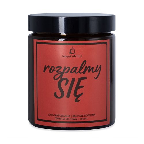 Świeca sojowa z napisem 