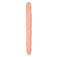 Podwójne realistyczne giętkie cieliste dildo dla par 36 cm - 71519872 - 3