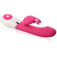 Podwójny wibrator silikonowy z króliczkiem – pretty love ”gene” - lbb 014224 - 2