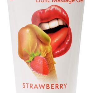 Lick it strawberry 50 ml aromatyzowany żel do masażu całego ciała truskawkowy - 73501136