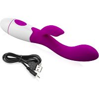 Ergonomiczny wibrator 30 programów z królikiem i ładowarką – 75876172 - 2