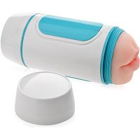 Dyskretny masturbator w tubie 2w1 dwustronny tunel rozkoszy sztuczna pochwa i usta - 75211637 - 2