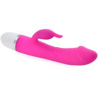 Prążkowany wibrator z wypustką stymulującą łechtaczkę - 76394056 - 2