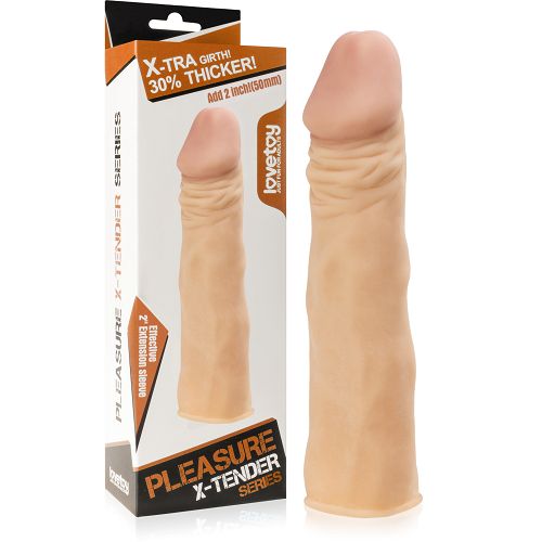 Nakładka na penisa wydłużająca i pogrubiająca 100% realistyczne doznania - 75814824