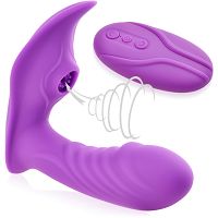 Wibrator z funkcją ssania i grzania do 45stc, ssący masażer pochwowo-łechtaczkowy - 71515799 - 6