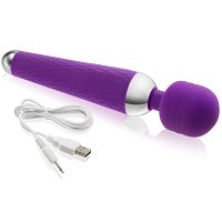 Silikonowy masażer - wibrator 10 programów - podświetlany led - 52798176 - 2